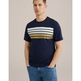 WE Fashion - T-shirt - Donkerblauw - 100% Katoen - Regular Fit