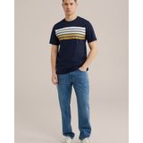 WE Fashion - T-shirt - Donkerblauw - 100% Katoen - Regular Fit