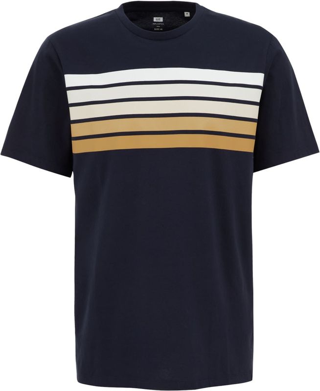 WE Fashion - T-shirt - Donkerblauw - 100% Katoen - Regular Fit