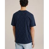 WE Fashion - Heren T-shirt - Marineblauw - Regular fit