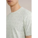WE Fashion - Heren Regular fit T-shirt met print - Regular fit - Lichtgroen - Katoen - Maat: XS