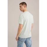 WE Fashion - Heren Regular fit T-shirt met print - Regular fit - Lichtgroen - Katoen - Maat: XS