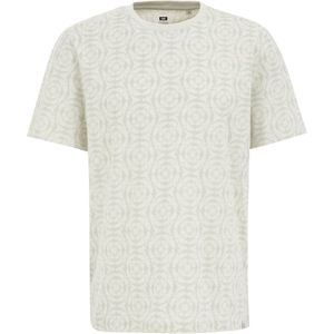 WE Fashion - Heren Regular fit T-shirt met print - Regular fit - Lichtgroen - Katoen - Maat: XS