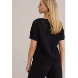 WE Fashion - Gebreide Trui - Zwart - Regular Fit