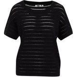 WE Fashion - Gebreide Trui - Zwart - Regular Fit