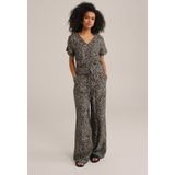 WE Fashion - Dames Wide Leg Broek - Lichtbruin - Viscose