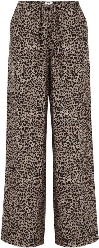 WE Fashion - Dames Wide Leg Broek - Lichtbruin - Viscose