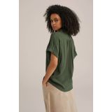 Blouse - Klassieke Blouse - Effen - Viscose - Losse Pasvorm - Kwartmouw