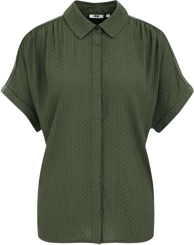 Blouse - Klassieke Blouse - Effen - Viscose - Losse Pasvorm - Kwartmouw