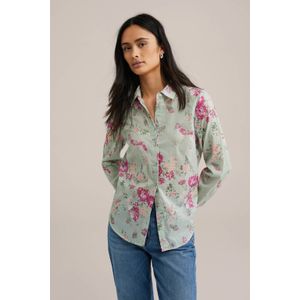 Blouse - Katoen - Dessin - Lange Mouwen - Knoopsluiting