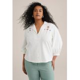 WE Fashion Dames blouse met embroideries - Curve