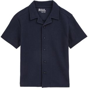 WE Fashion - Overhemd - Marine - Katoen - Regular Fit - Kwartmouw