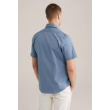 WE Fashion - Heren Poplin Overhemd - Slim Fit - Blauw - Katoen