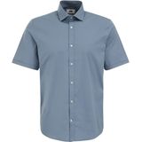 WE Fashion - Heren Poplin Overhemd - Slim Fit - Blauw - Katoen