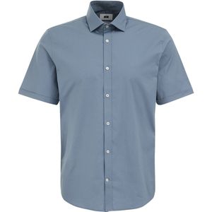 WE Fashion - Heren Poplin Overhemd - Slim Fit - Blauw - Katoen