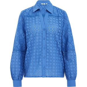 Blouse - Klassieke Blouse - Effen - Katoen - Lange Mouw