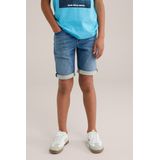 Blue Ridge - Jongens Slim Fit Denim Short - Donkerblauw - Katoen
