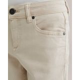 WE Fashion - Blue Ridge - Denim Short - Beige - 84% Katoen, Regular Waist, Regular Fit