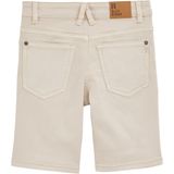 WE Fashion - Blue Ridge - Denim Short - Beige - 84% Katoen, Regular Waist, Regular Fit