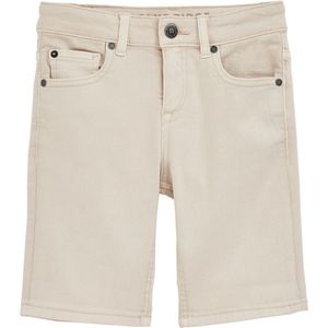 WE Fashion - Blue Ridge - Denim Short - Beige - 84% Katoen, Regular Waist, Regular Fit