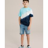 WE Fashion - Regular Fit - Denim Short - Blauw - 5-Pocket Model