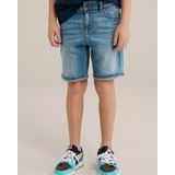 WE Fashion - Regular Fit - Denim Short - Blauw - 5-Pocket Model