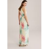 Trendyol Lichtgele, Getailleerde Midi-Jurk Met Riem Twoss25El00211