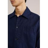 Blue Ridge - Heren Overshirt - Donkerblauw - Katoen-Linnenmix - Regular Fit