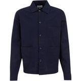 Blue Ridge - Heren Overshirt - Donkerblauw - Katoen-Linnenmix - Regular Fit