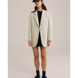 WE Fashion - Oversized Blazer - Beige - Damesmodel - Polyester