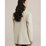 WE Fashion - Oversized Blazer - Beige - Damesmodel - Polyester