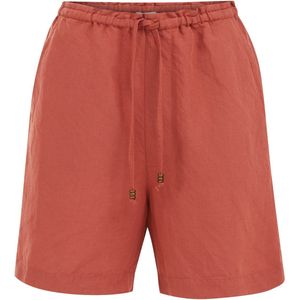 WE Fashion - Dames Relaxed Fit Short - Roestbruin - Viscose