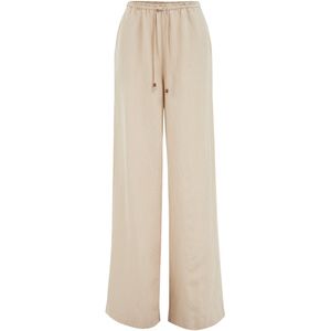 WE Fashion - Dames Broek van Linnenmix - Relaxed Fit - Beige - Viscose