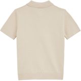 WE Fashion - Poloshirt - Beige - Katoen - Korte Mouwen