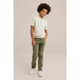 WE Fashion - Poloshirt - Beige - Katoen - Korte Mouwen
