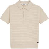 WE Fashion - Poloshirt - Beige - Katoen - Korte Mouwen