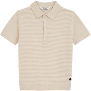 WE Fashion - Poloshirt - Beige - Katoen - Korte Mouwen