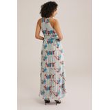 Jurk - Mouwloos - Ronde Halterkraag - Plisséplooien - Comfortabele Onderrok