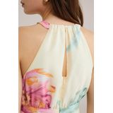 Jurk - Mouwloos - Ronde Halterkraag - Plisséplooien - Comfortabele Onderrok