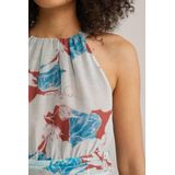 Jurk - Mouwloos - Ronde Halterkraag - Plisséplooien - Comfortabele Onderrok