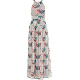 Jurk - Mouwloos - Ronde Halterkraag - Plisséplooien - Comfortabele Onderrok