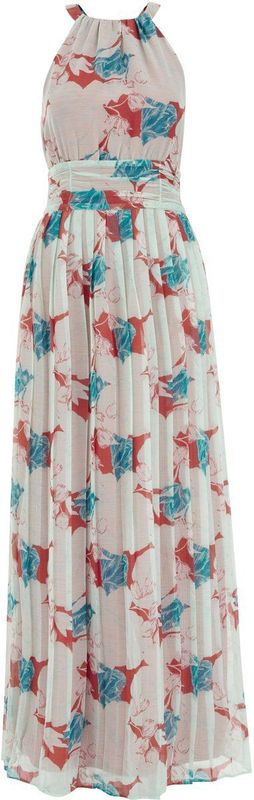 Jurk - Mouwloos - Ronde Halterkraag - Plisséplooien - Comfortabele Onderrok