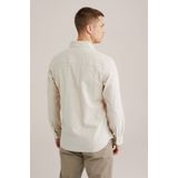 WE Fashion - Zakelijk Overhemd - Lichtbruin - Slim Fit - Lange Mouw