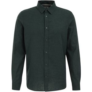 Overhemd - Linnenmix - Kent-Kraag - Lange Mouwen