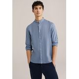 WE Fashion - Overhemd - Katoen/Linnen - Regular Fit - Lange Mouwen - Mao Kraag