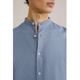 WE Fashion - Overhemd - Katoen/Linnen - Regular Fit - Lange Mouwen - Mao Kraag