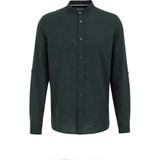 WE Fashion - Overhemd - Donkergroen - Linnen - Lange Mouw