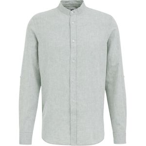 Fundamentals - Overhemd - Mintgroen - Linnenmix - Regular Fit