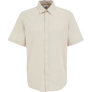 WE Fashion - Herenoverhemd - Korte Mouwen - Linnen Katoen - Regular Pasvorm