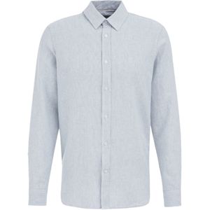 WE Fashion Overhemd  lichtblauw / wit